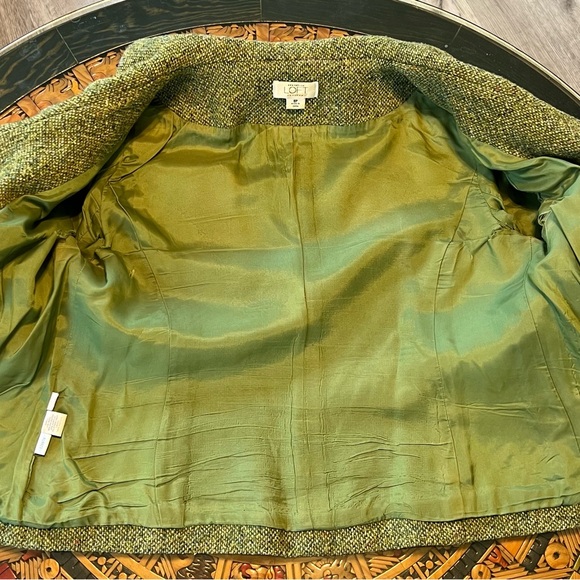 Ann Taylor Olive Tweed Blazer - Picture 3 of 4